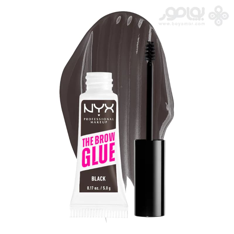 چسب ابروی نیکس مدل THE BROW GLUE رنگ مشکی وزن 5 گرم — تصویر ۴