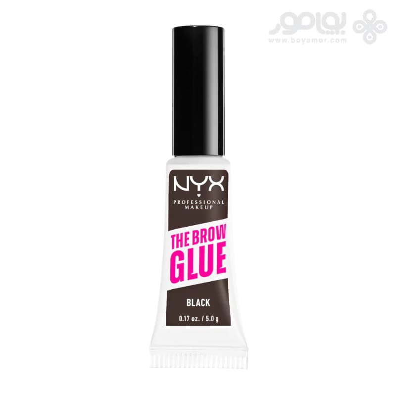 چسب ابروی نیکس مدل THE BROW GLUE رنگ مشکی وزن 5 گرم — تصویر ۲