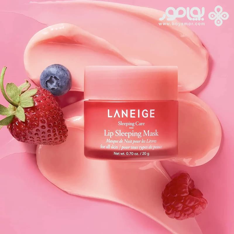 ماسک لب شب لانیژ رایحه توت ها وزن 20 گرم — تصویر ۳