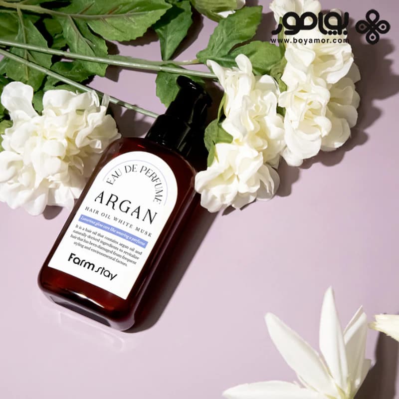 روغن آرگان معطر فارم استی با رایحه مشک سفید حجم 100 میل — تصویر ۶