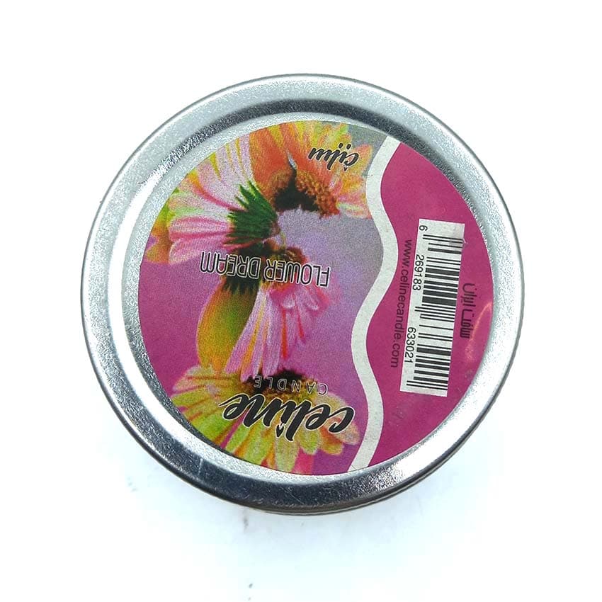 شمع معطر شیشه ای درب فلزی سلین مدل گل کد 550037 — تصویر ۵