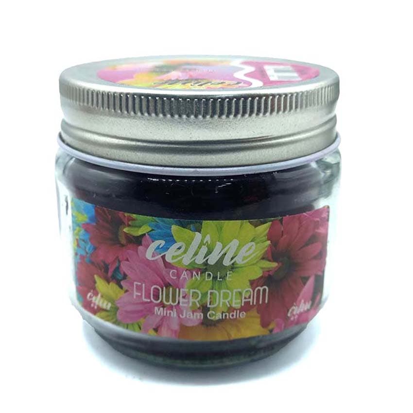 شمع معطر شیشه ای درب فلزی سلین مدل گل کد 550037 — تصویر ۴