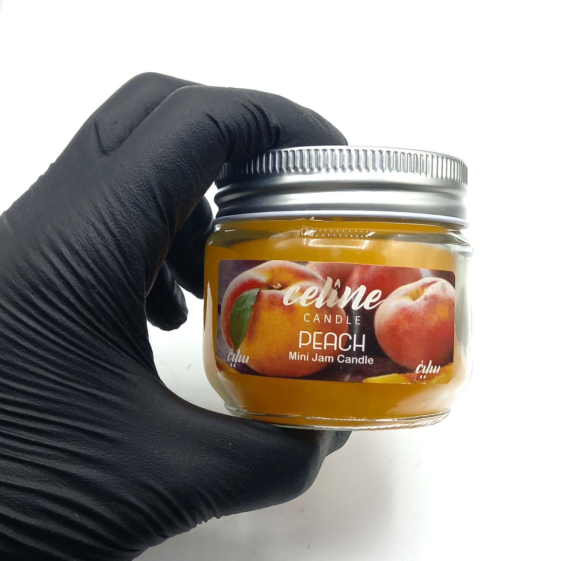 شمع معطر شیشه ای درب فلزی سلین مدل هلو (پچ )کد550031 — تصویر ۳