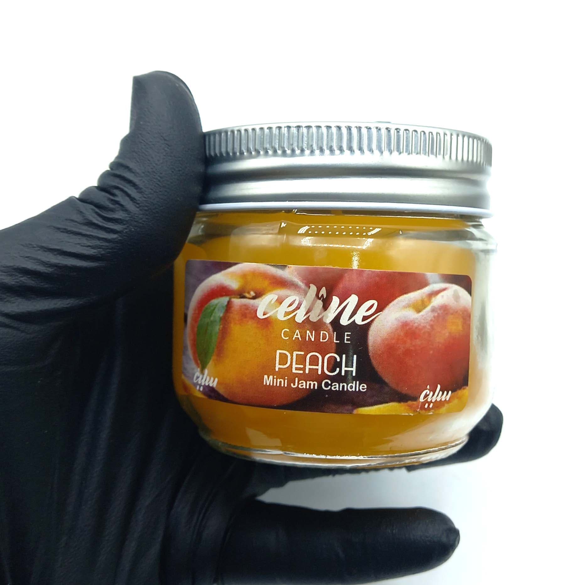 شمع معطر شیشه ای درب فلزی سلین مدل هلو (پچ )کد550031 — تصویر ۴