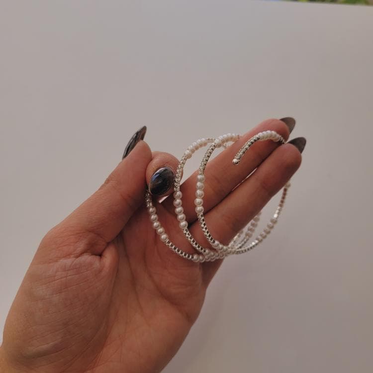 دستبند مروارید و نگین کشی — تصویر ۲