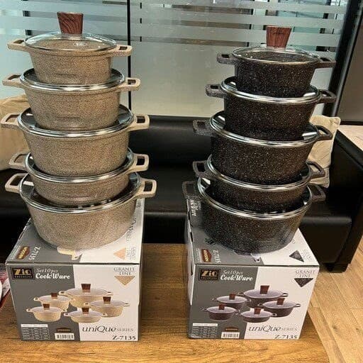 سرویس قابلمه گرانیتی 10 پارچه مدل 7135 زیو ترکیه / ZIO ZCS-7135 — تصویر ۳
