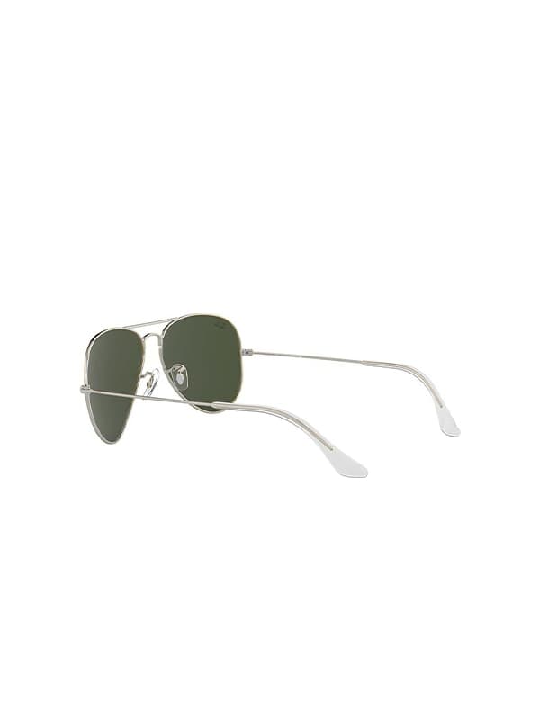 عینک آفتابی اورجینال Ray ban فریم فلزی نقره ای UV 400 — تصویر ۴