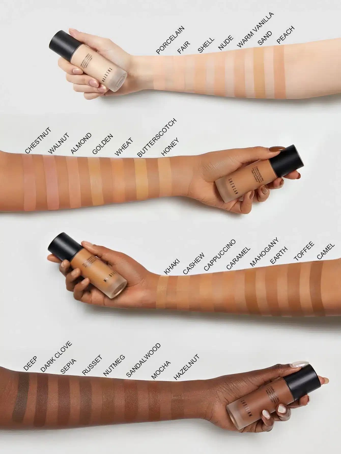 کرم پودر پوست چرب شیگلم Sheglam مدل Complexion Pro رنگ Shell — تصویر ۲