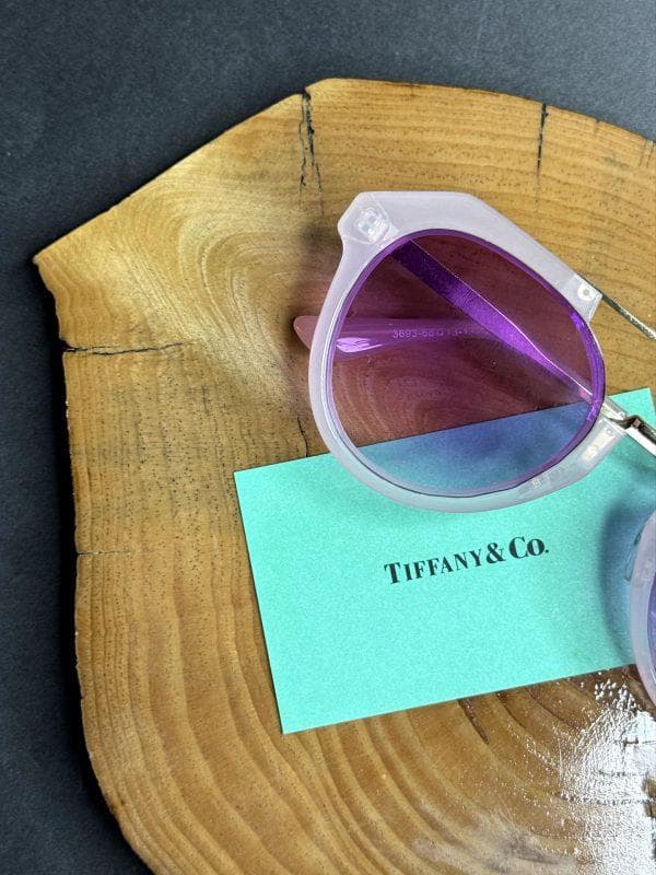 عینک آفتابی اورجینال TIFFANY تیفانی زنانه دخترانه یاسی یخی ترند یووی ۴۰۰