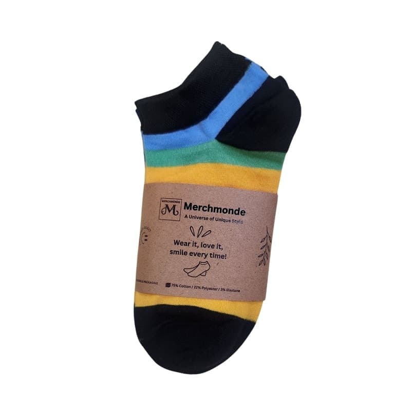 جوراب ساق کوتاه رنگی فانتزی پک 2 جفتی Merchmonde DeepBlue 111206 — تصویر ۴