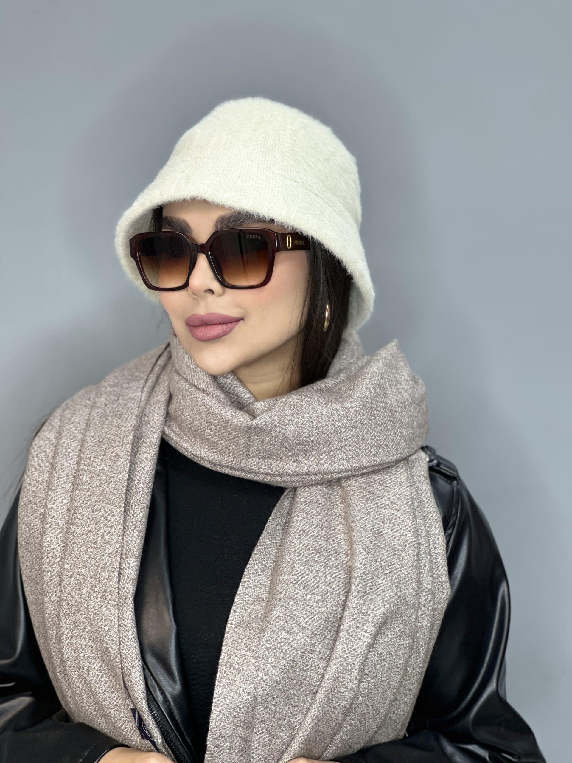 عينك آفتابي اورجينال PRADA پرادا زنانه دخترانه قهوه ای ترند يووي ٤٠٠