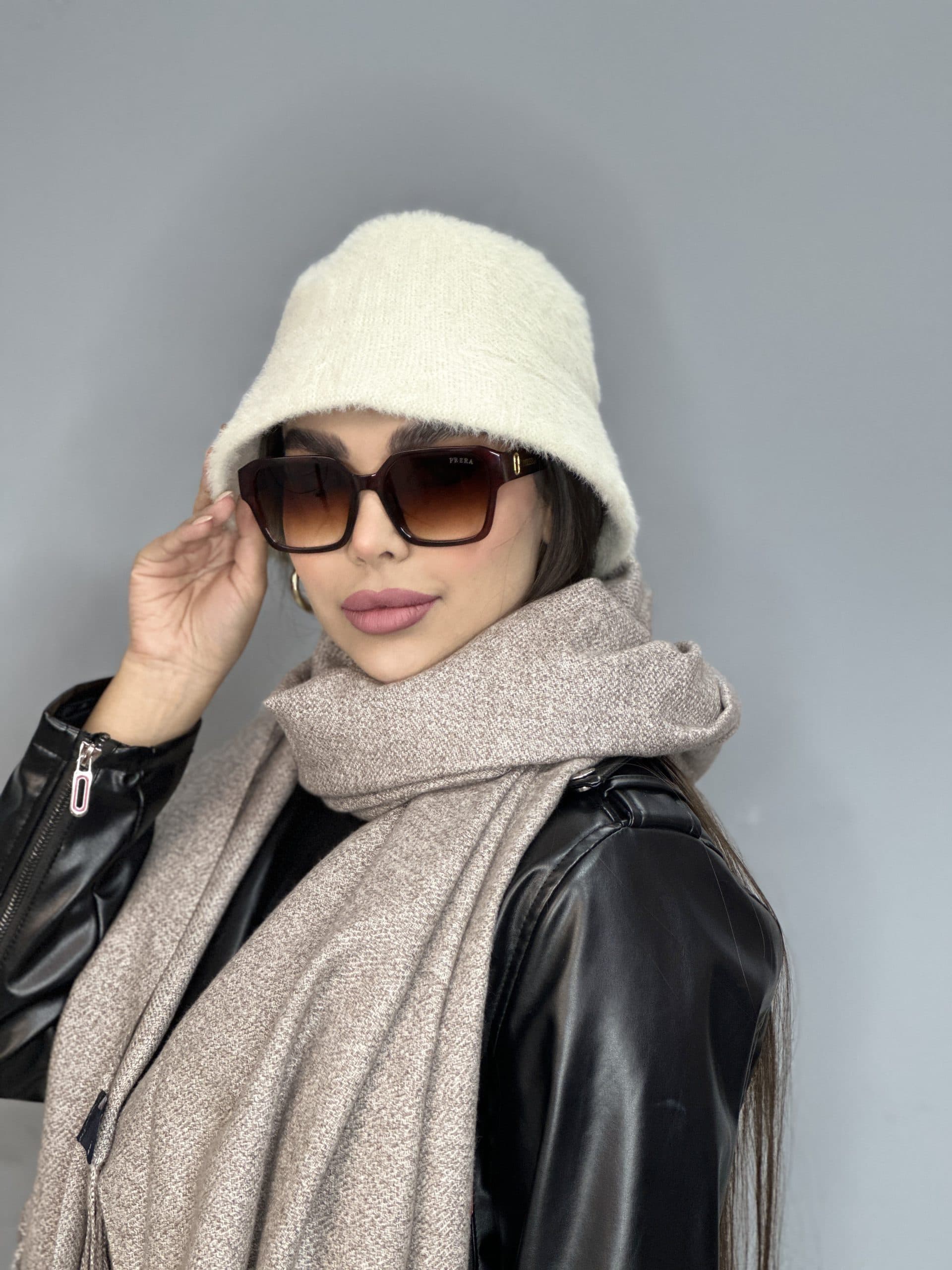 عينك آفتابي اورجينال PRADA پرادا زنانه دخترانه قهوه ای ترند يووي ٤٠٠ — تصویر ۲