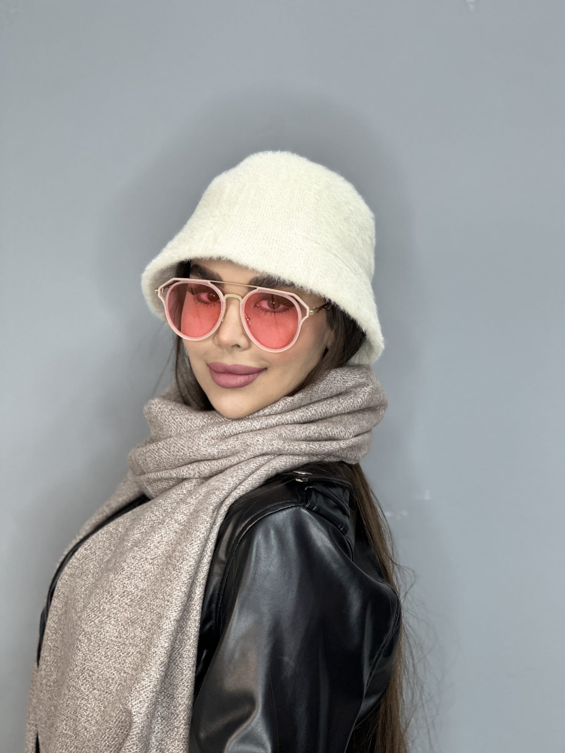 عینک آفتابی اورجینال Gucci گوچي زنانه صورتي يخي ترند یووی ۴۰۰ — تصویر ۳