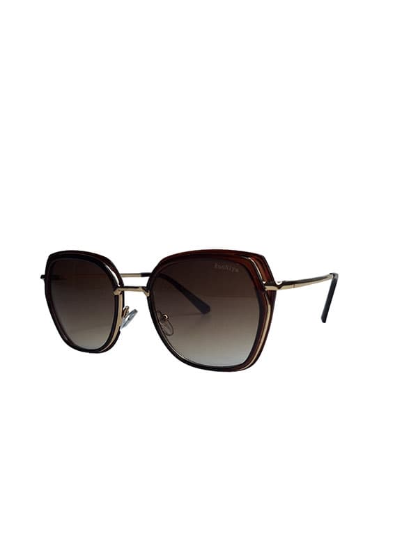 عینک آفتابی اورجینال قهوه ای تک پل مدل رونیا یووی 400 — تصویر ۲