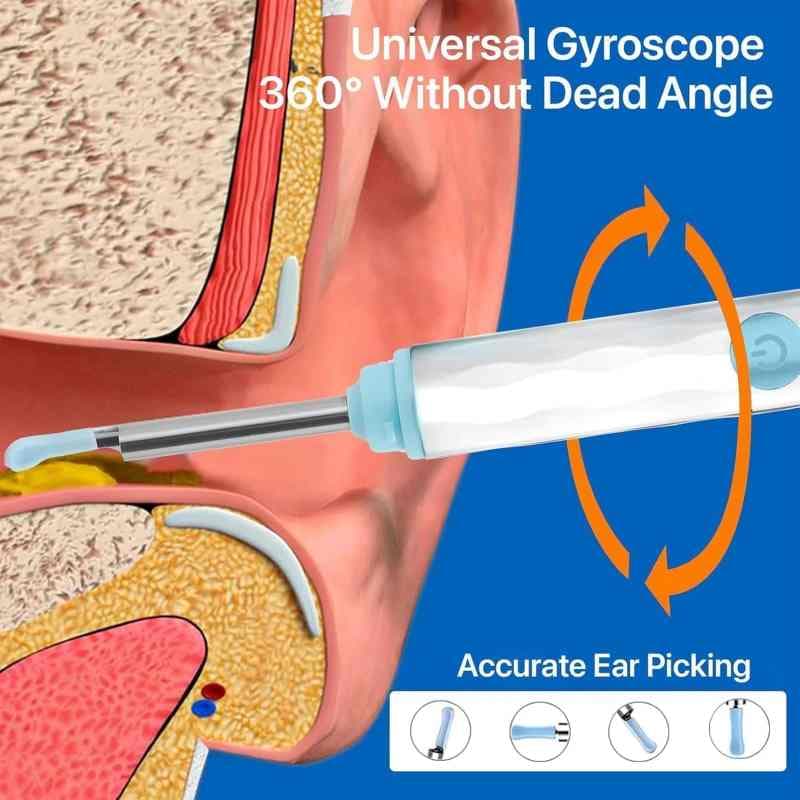 کیت ابزار پاک کننده جرم گوش Earsight Plus R37R با دوربین تمیز کننده گوش، — تصویر ۵