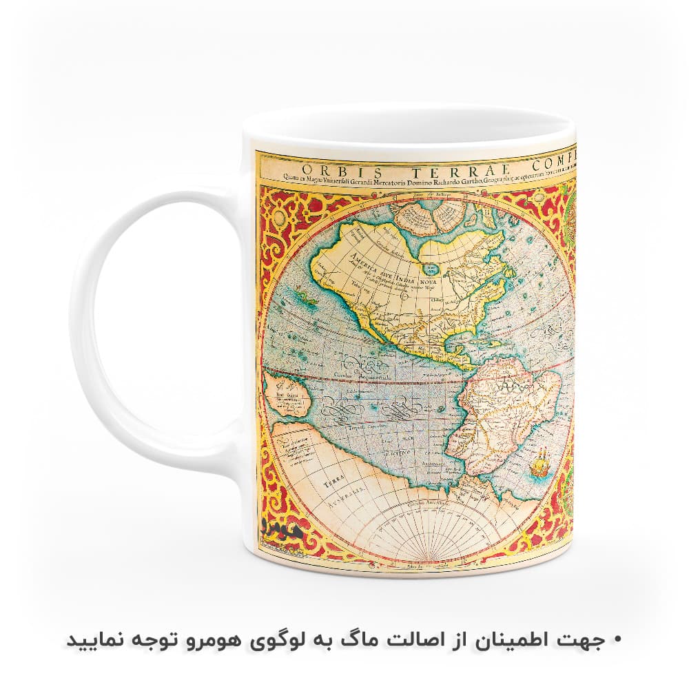 ماگ طرح نقشه جهان مدل MG7963 — تصویر ۲