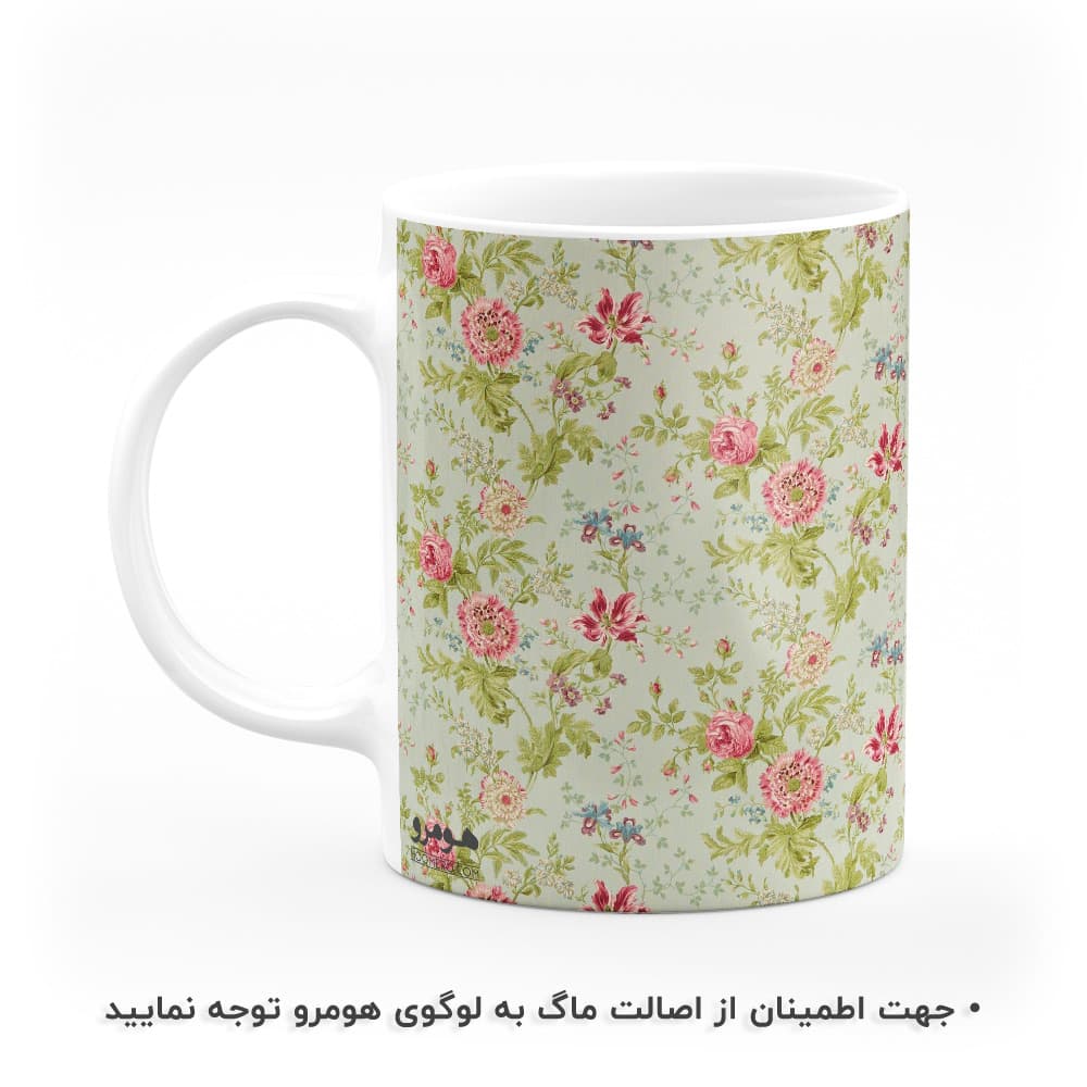 ماگ طرح گل و برگ مدل MG9524 — تصویر ۲