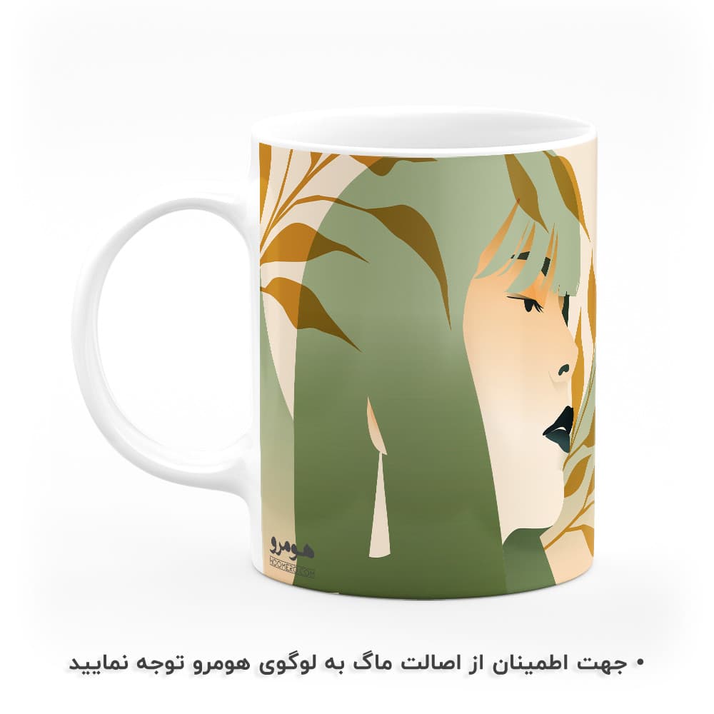 ماگ طرح گل و برگ دخترانه فانتزی مدل MG8886 — تصویر ۲
