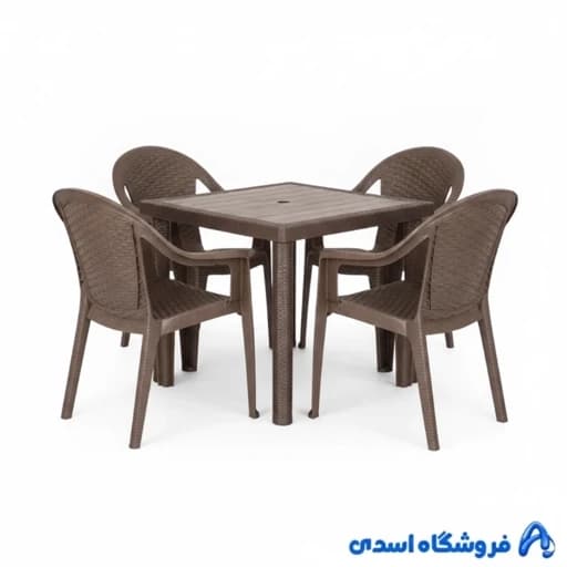 میز و صندلی 4 نفره پلیمری مدل دامون مبلمان فرنا مدل 1126775