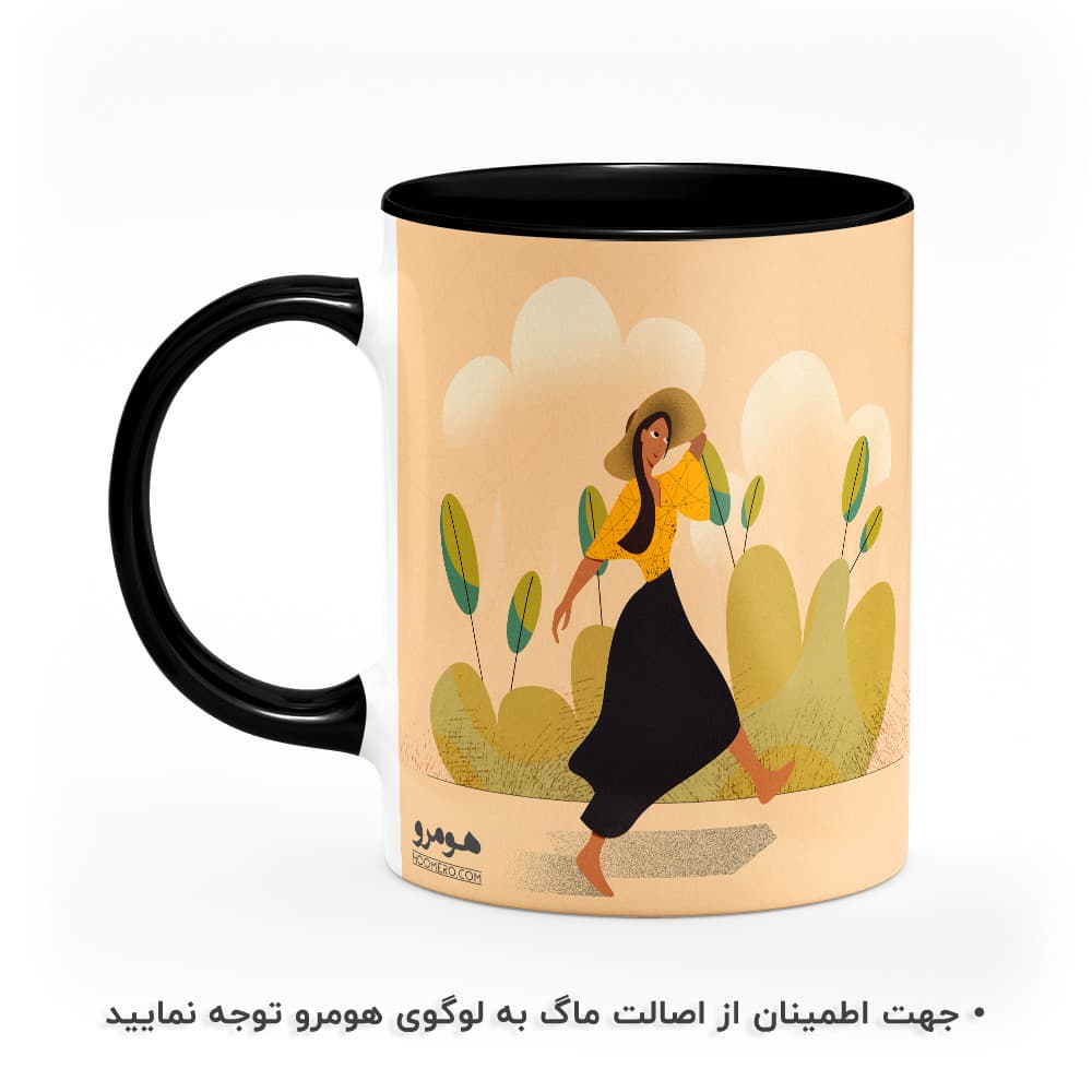 ماگ طرح دخترانه گل و برگ مدل MG8875 — تصویر ۳