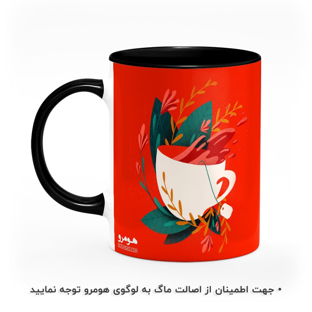 ماگ طرح گل و برگ مدل MG8872 — تصویر ۳