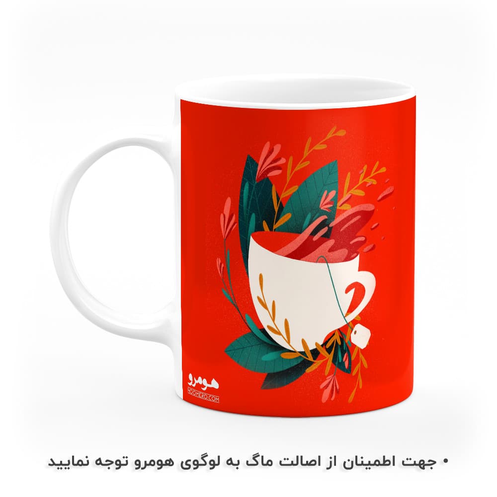 ماگ طرح گل و برگ مدل MG8872 — تصویر ۲