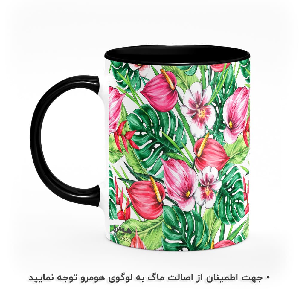 ماگ طرح گل و برگ مدل MG8861 — تصویر ۳