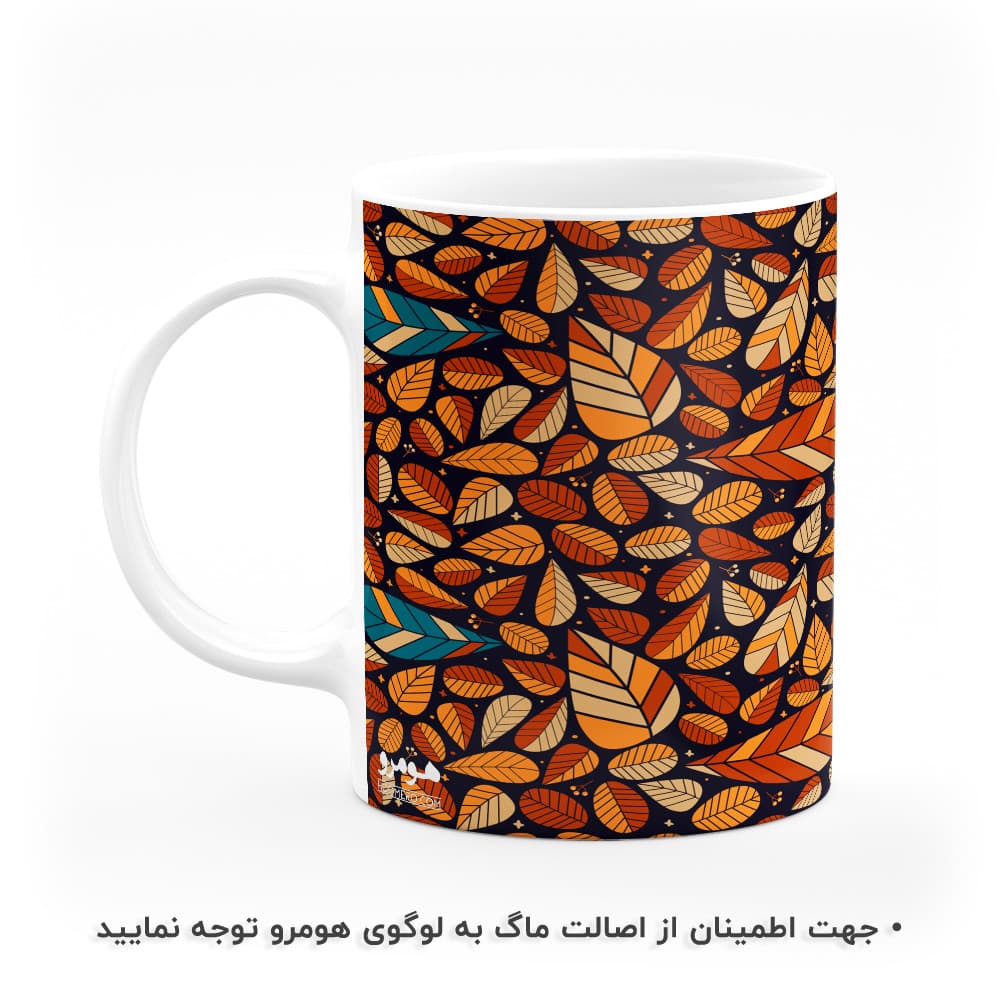 ماگ طرح گل و برگ مدل MG8836 — تصویر ۲