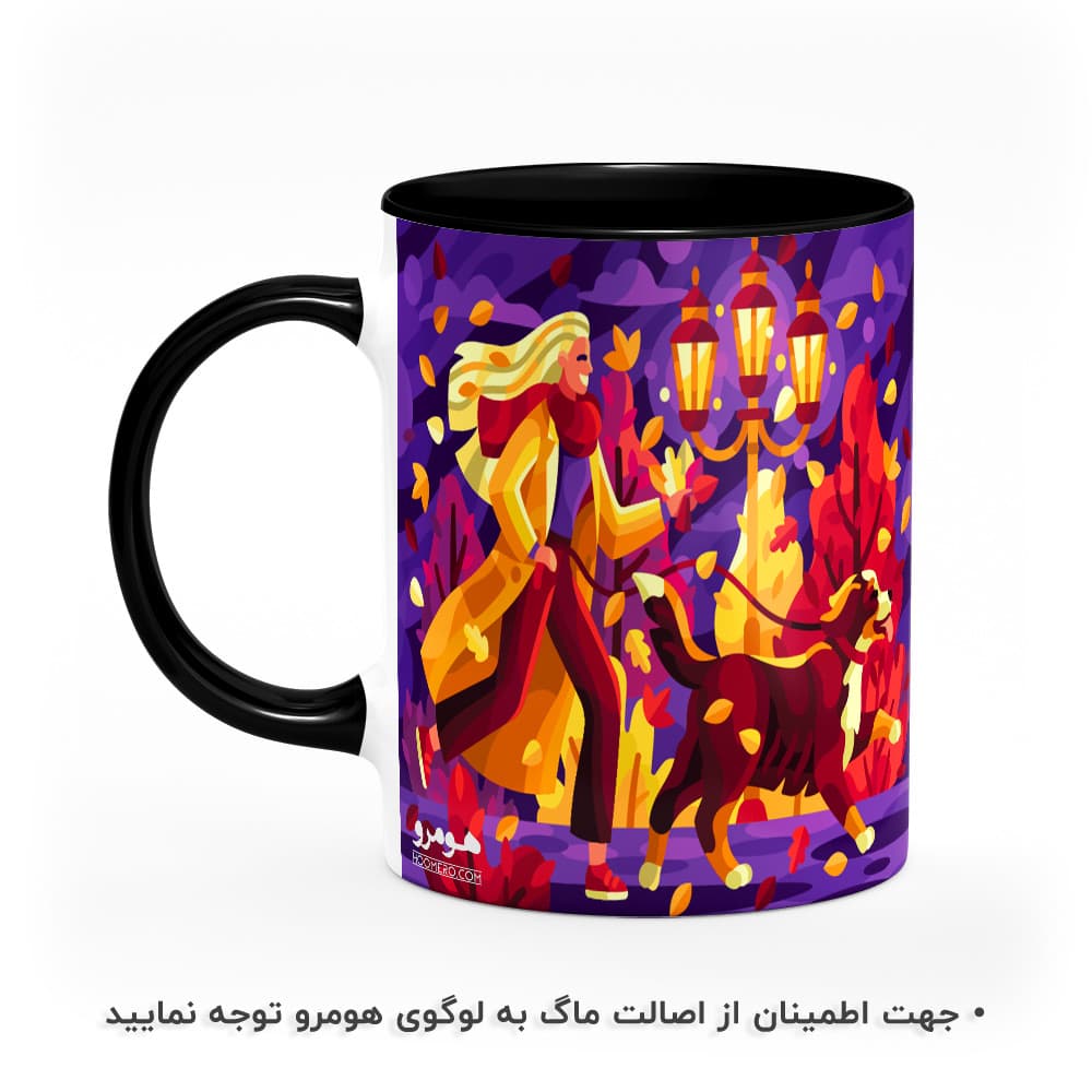 ماگ طرح گل و برگ مدل MG8842 — تصویر ۳