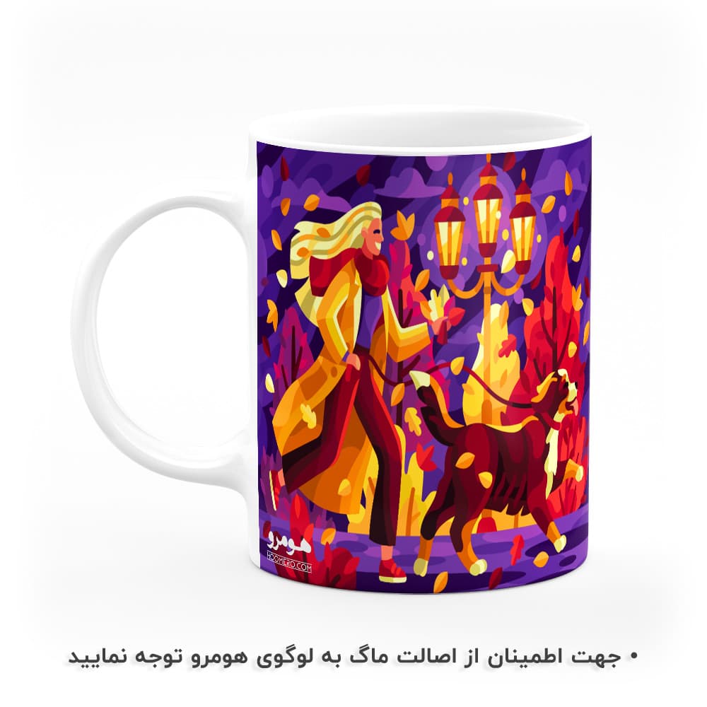 ماگ طرح گل و برگ مدل MG8842 — تصویر ۲
