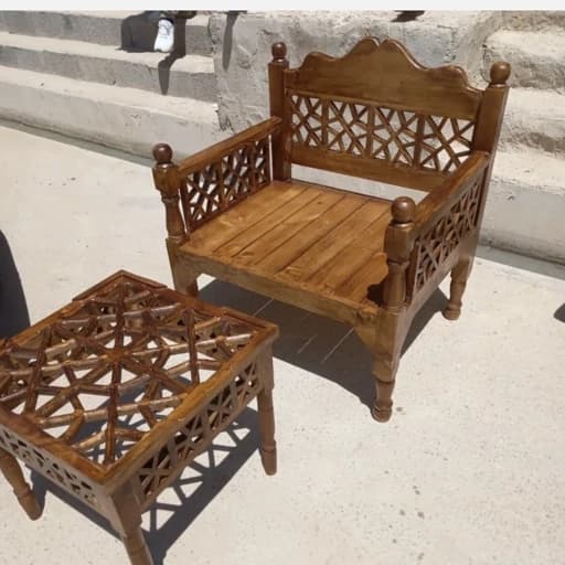 صندلی چوبی صندلی سنتی منبر مبلمان فرنا مدل 1126747