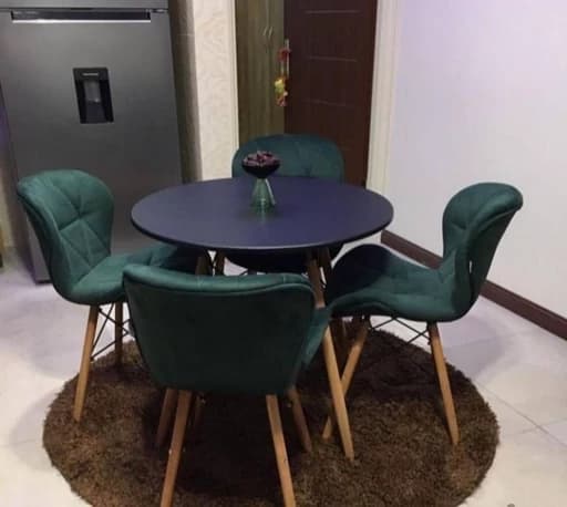 میز و صندلی ناهارخوری چهارنفره زین اسبی مبلمان فرنا مدل 1126741