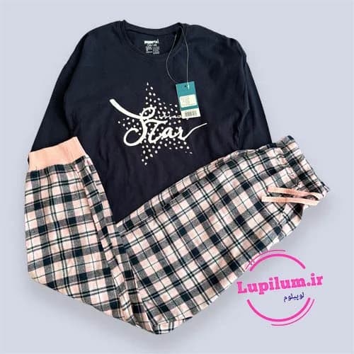 ست بلوز شلوار دخترانه سرمه‌ای star