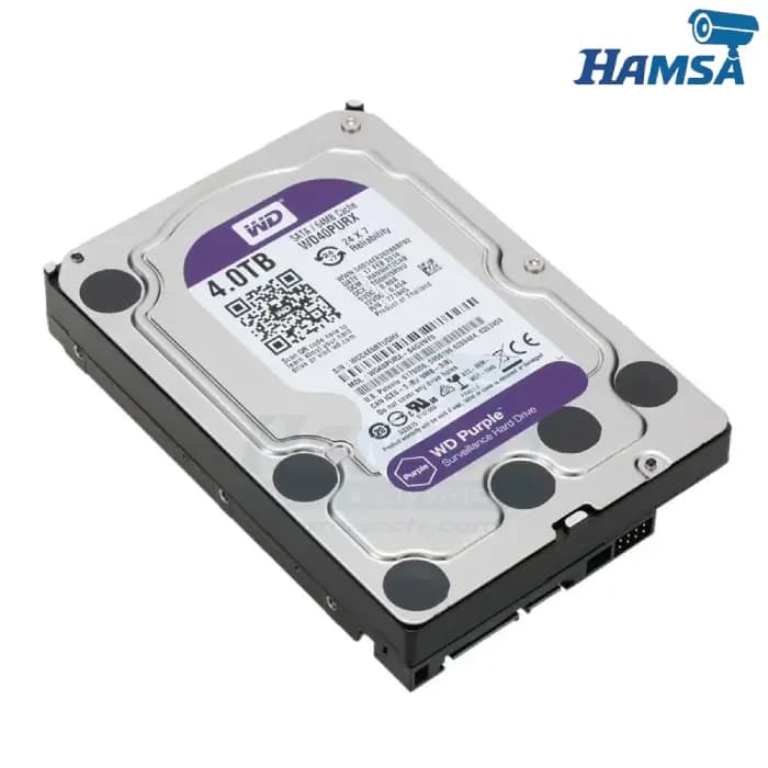 هارد اینترنال وسترن دیجیتال بنفش ظرفیت 4 ترابایت ریفر با گارانتی شرکتی- WD 4TB purple HDD — تصویر ۳