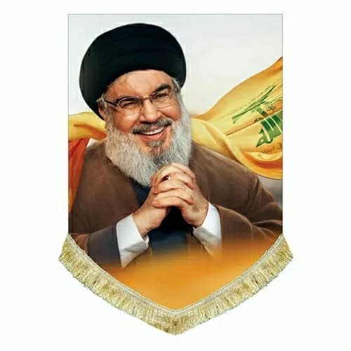 کتیبه مخمل عمودی سید مقاومت سید حسن نصرالله — تصویر ۶