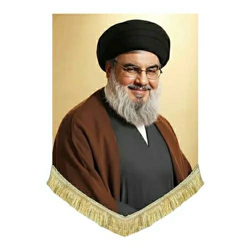کتیبه مخمل عمودی شهید مقاومت سید حسن نصرالله — تصویر ۴