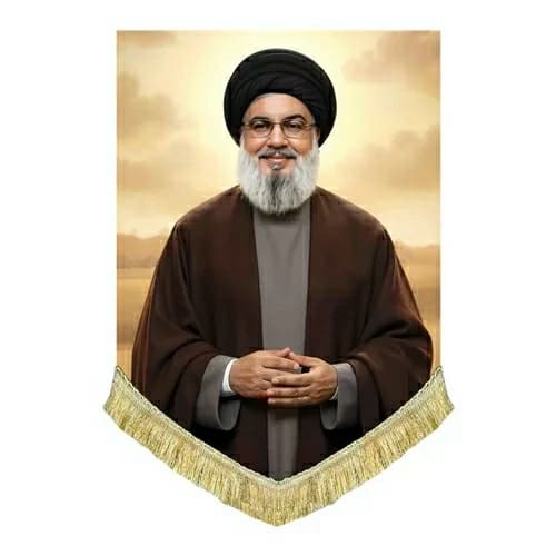کتیبه مخمل عمودی شهید مقاومت سید حسن نصرالله — تصویر ۶