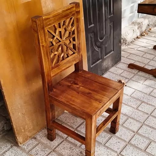 صندلی چوبی سنتی،رنگ به سفارش مشتری مبلمان فرنا مدل 1126689