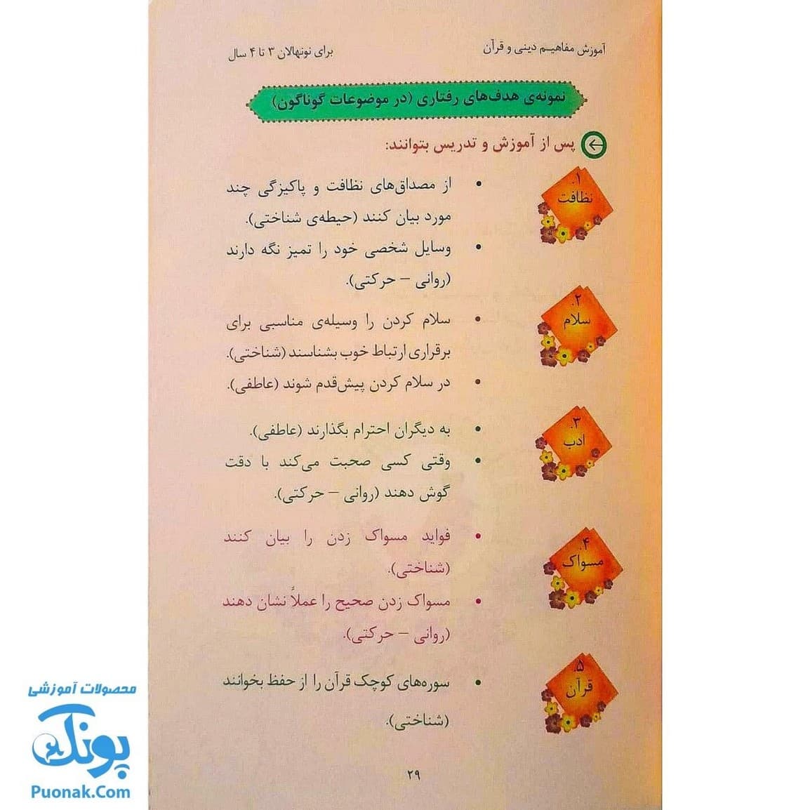 کتاب شیوه های عملی آموزش مفاهیم دینی و قرآنی برای نونهالان — تصویر ۵