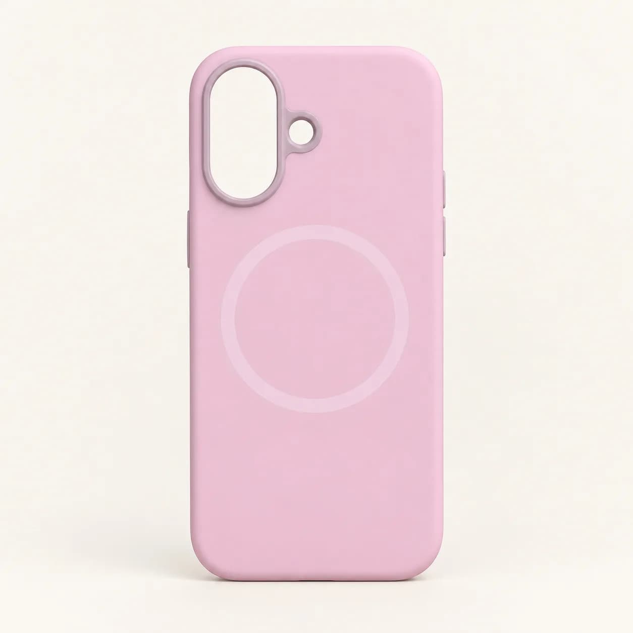 قاب گوشی iPhone 17 نئونی Neon سیلیکونی پاک کنی پاستلی اورجینال مگ سیف داخل پارچه‌ای صورتی — تصویر ۳