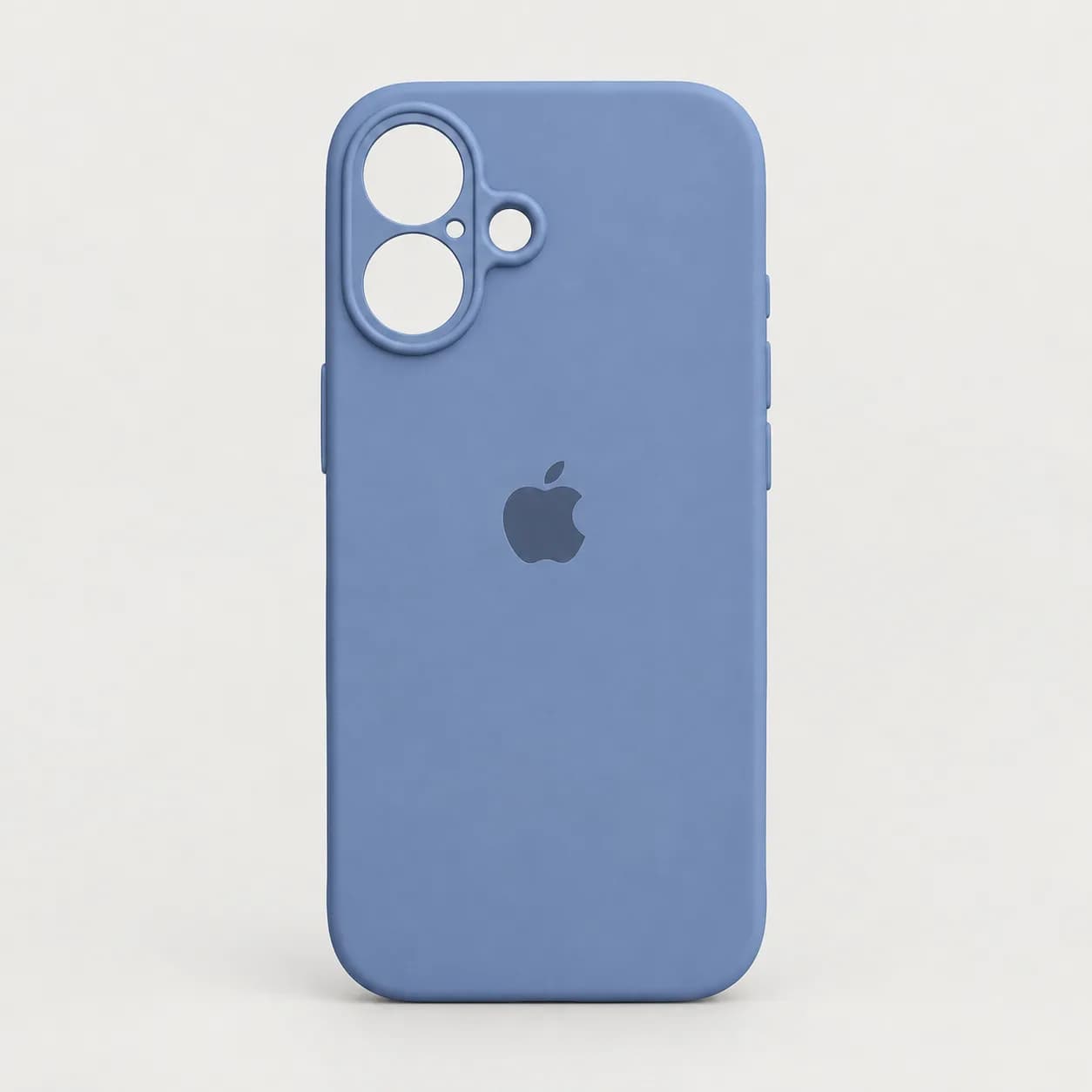 قاب گوشی iPhone 16 سیلیکونی پاک کنی اورجینال داخل پارچه‌ای محافظ لنز دار رنگ فیلی — تصویر ۳