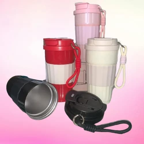 تراول ماگ دور سیلیکونی بنددار 500 میلی لیتری — تصویر ۵