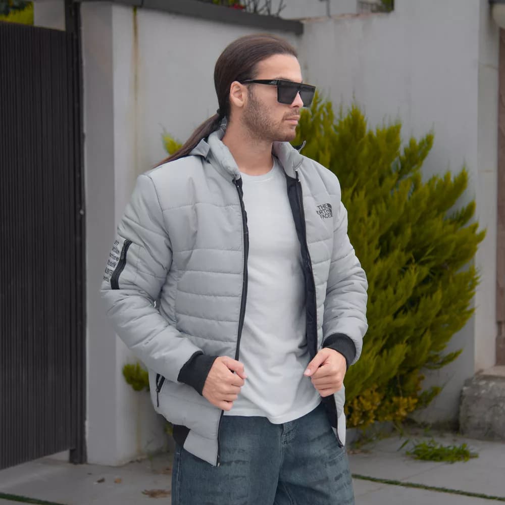 کاپشن مردانه کلاهدار نورس فیس کد 27603 — تصویر ۸