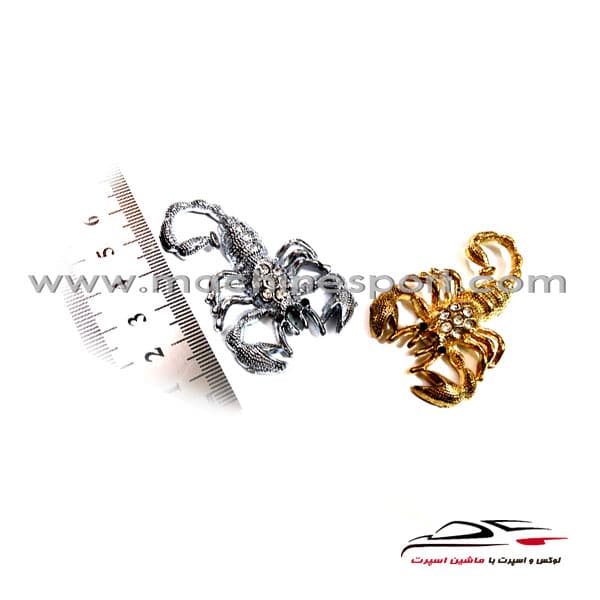 لوگو فانتزی فابریک عقرب نگین دار ABARTH ماشین مسابقه — تصویر ۲