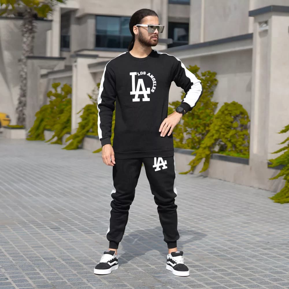 ست تیشرت و اسلش مردانه LA کد 27377 — تصویر ۸
