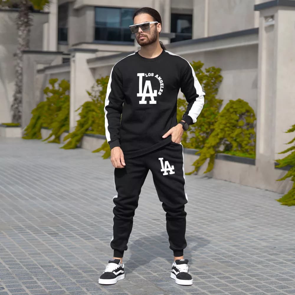 ست تیشرت و اسلش مردانه LA کد 27377