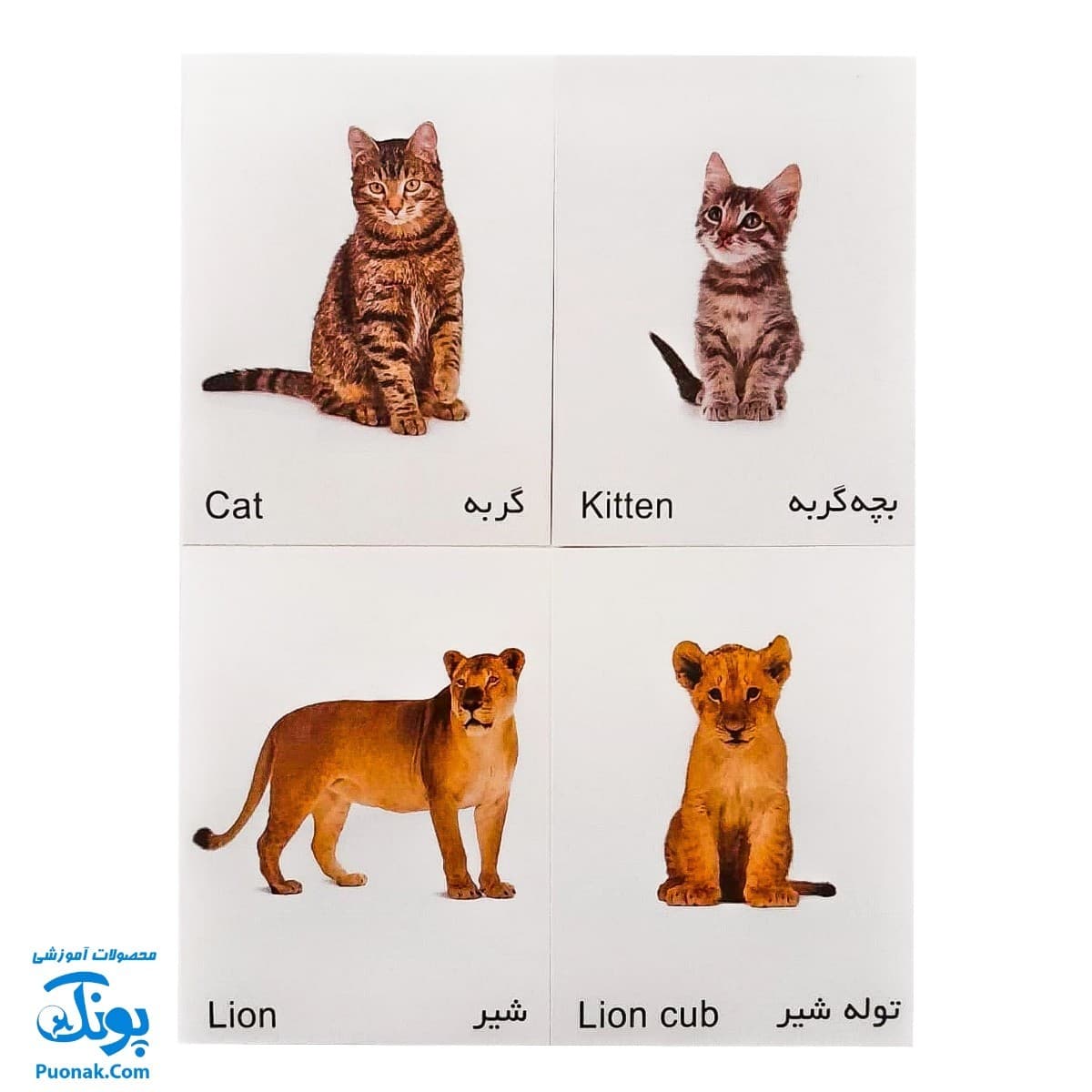کارت پازل حیوانات و بچه هایشان — تصویر ۷