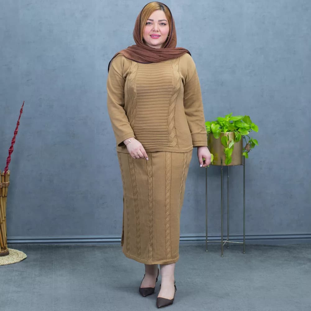 ست پلیور و دامن دخترانه کد 27472