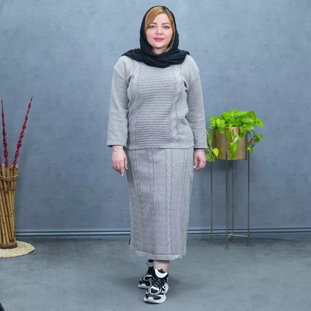 ست پلیور و دامن دخترانه کد 27472 — تصویر ۳