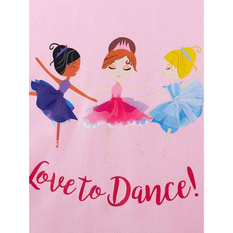 تاپ دامن دخترانه برند Little Maven طرح بالرین Love to Dance (مناسب 18 ماه تا 8 سال) — تصویر ۴